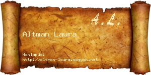 Altman Laura névjegykártya